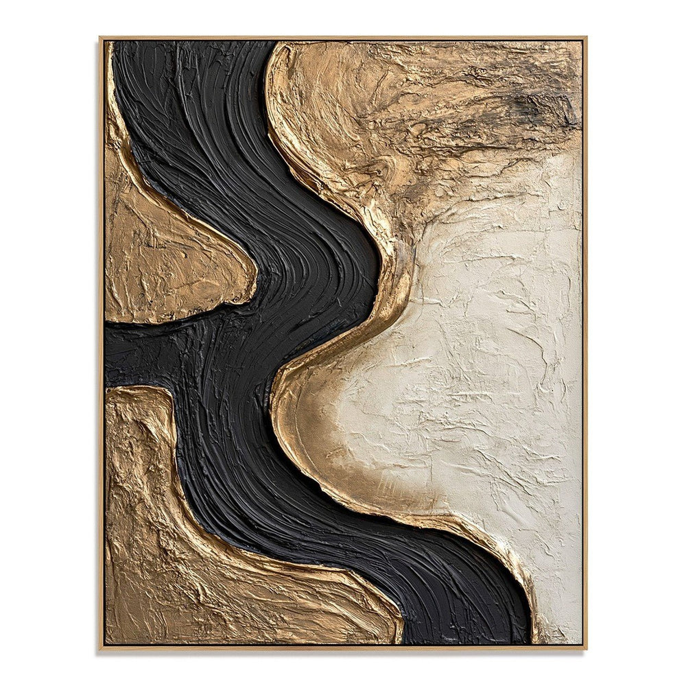 Auric River Vein – Abstract Organic Textured Wall Art hand-painted wall art