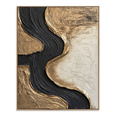 Auric River Vein – Abstract Organic Textured Wall Art hand-painted wall art
