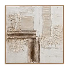 Balanced Stillness – Wabi-Sabi Textured Abstract Wall Art hand-painted wall art