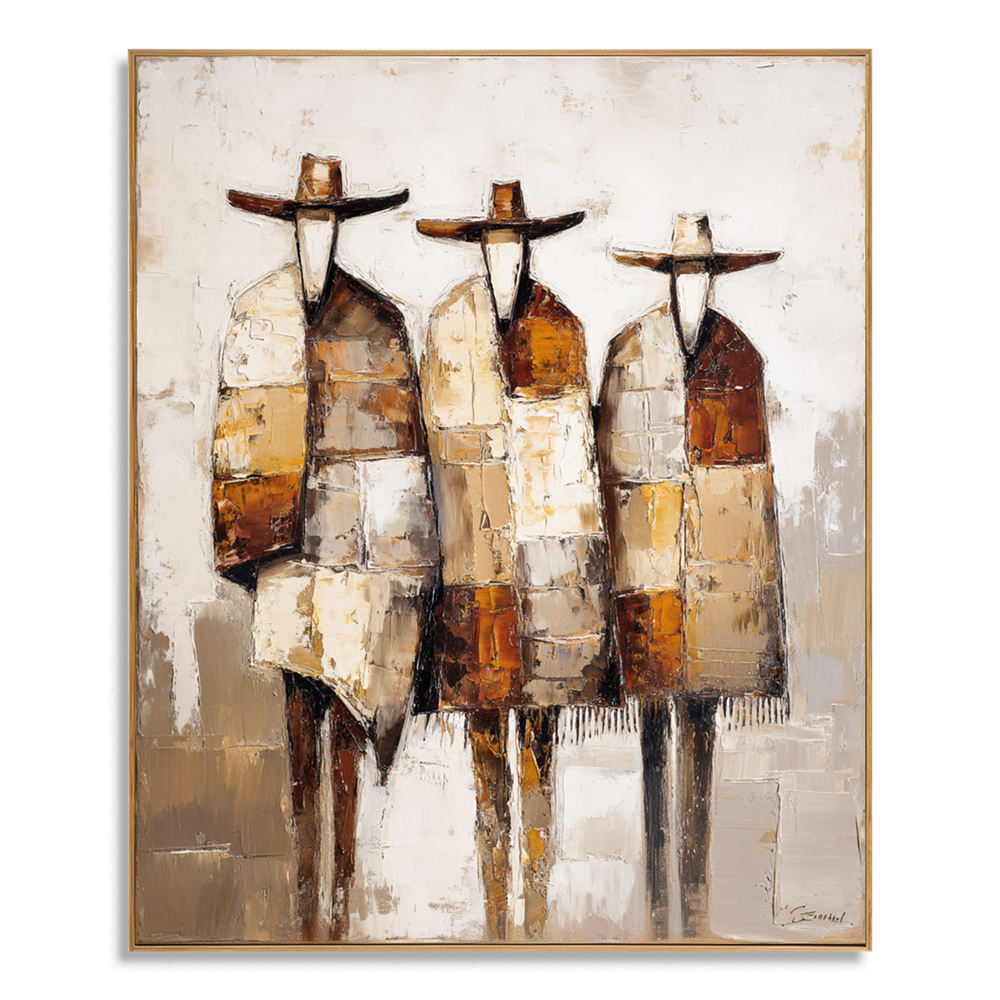 Desert Assembly – Western Landscape Wall Art hand-painted wall art