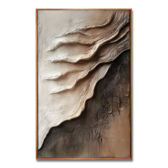 Edge of Formation – Wabi-Sabi Textured Abstract Wall Art hand-painted wall art