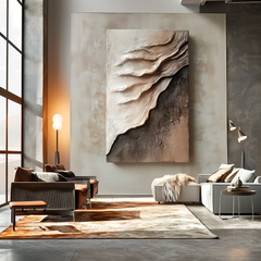 Edge of Formation – Wabi-Sabi Textured Abstract Wall Art