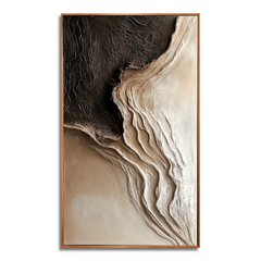 Eroded Stillness – Wabi-Sabi Textured Abstract Wall Art hand-painted wall art