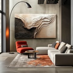 Eroded Stillness – Wabi-Sabi Textured Abstract Wall Art