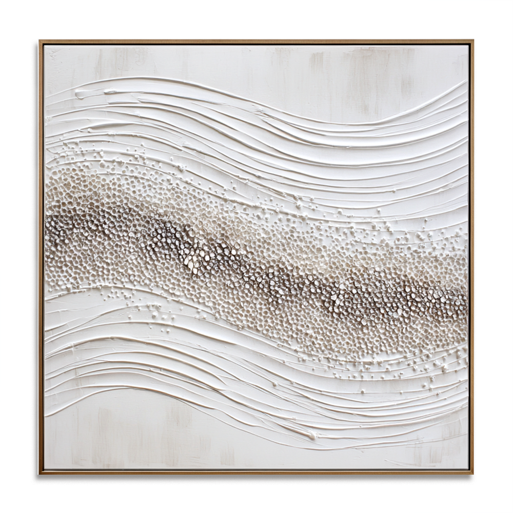 Gentle Current – Handcrafted Textured Abstract Wall Art hand-painted wall art