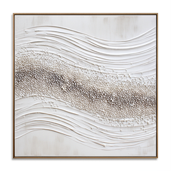 Gentle Current – Handcrafted Textured Abstract Wall Art hand-painted wall art