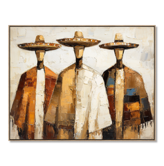 Golden Companions – Western Wall Art hand-painted wall art