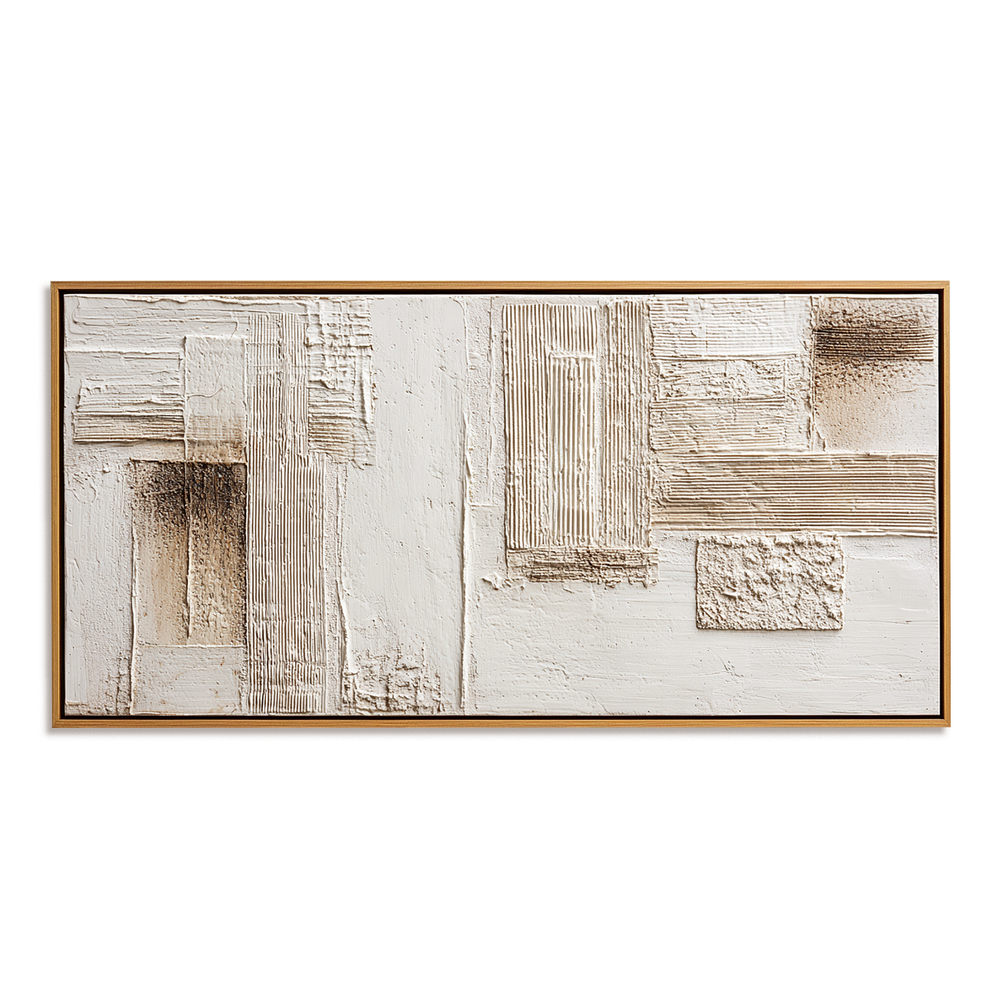Intervals of Calm – Wabi-Sabi Textured Abstract Wall Art hand-painted wall art