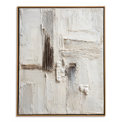 Layered Stillness – Wabi-Sabi Textured Abstract Wall Art hand-painted wall art