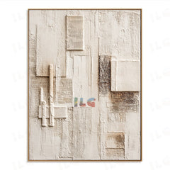 Limestone Rhythm – Abstract Textured Wall Art hand-painted wall art