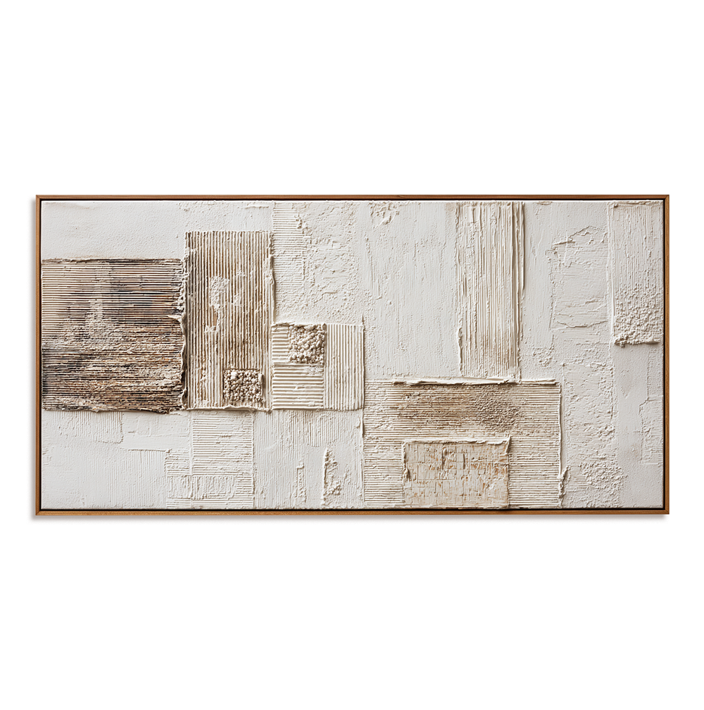Measured Stillness #3 – Wabi-Sabi Textured Abstract Wall Art hand-painted wall art