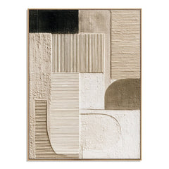Modern Layered Blocks – Abstract Minimalist Textured Wall Art hand-painted wall art