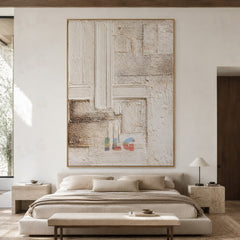 Neutral Layers Composition – Abstract Textured Wall Art