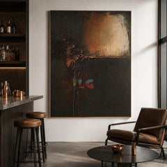 Nocturne Earth Layers – Abstract Organic Textured Wall Art
