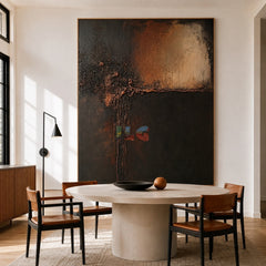 Nocturne Earth Layers – Abstract Organic Textured Wall Art