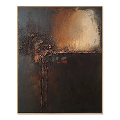 Nocturne Earth Layers – Abstract Organic Textured Wall Art hand-painted wall art