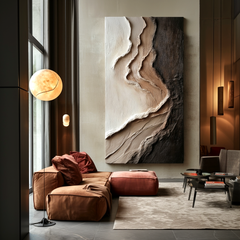 Quiet Erosion – Wabi-Sabi Textured Abstract Wall Art
