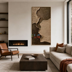 Sandstone Divide Flow – Abstract Organic Textured Wall Art