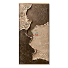 Sandstone Divide Flow – Abstract Organic Textured Wall Art hand-painted wall art