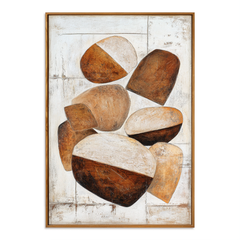 Settled Forms – Wabi-Sabi Abstract Stone Wall Art hand-painted wall art