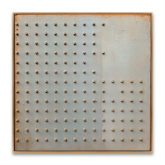 Silent Grid – Minimalist Industrial Abstract Oil Painting hand-painted wall art