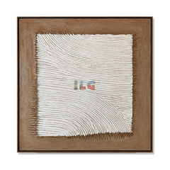Soft Current Relief – Minimalist Organic Textured Wall Art hand-painted wall art