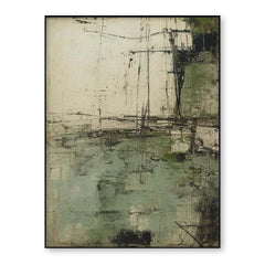 Verdant Lines – Large Minimalist Abstract Wall Art