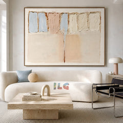 Vertical Balance – Soft Panel Composition Wall Art