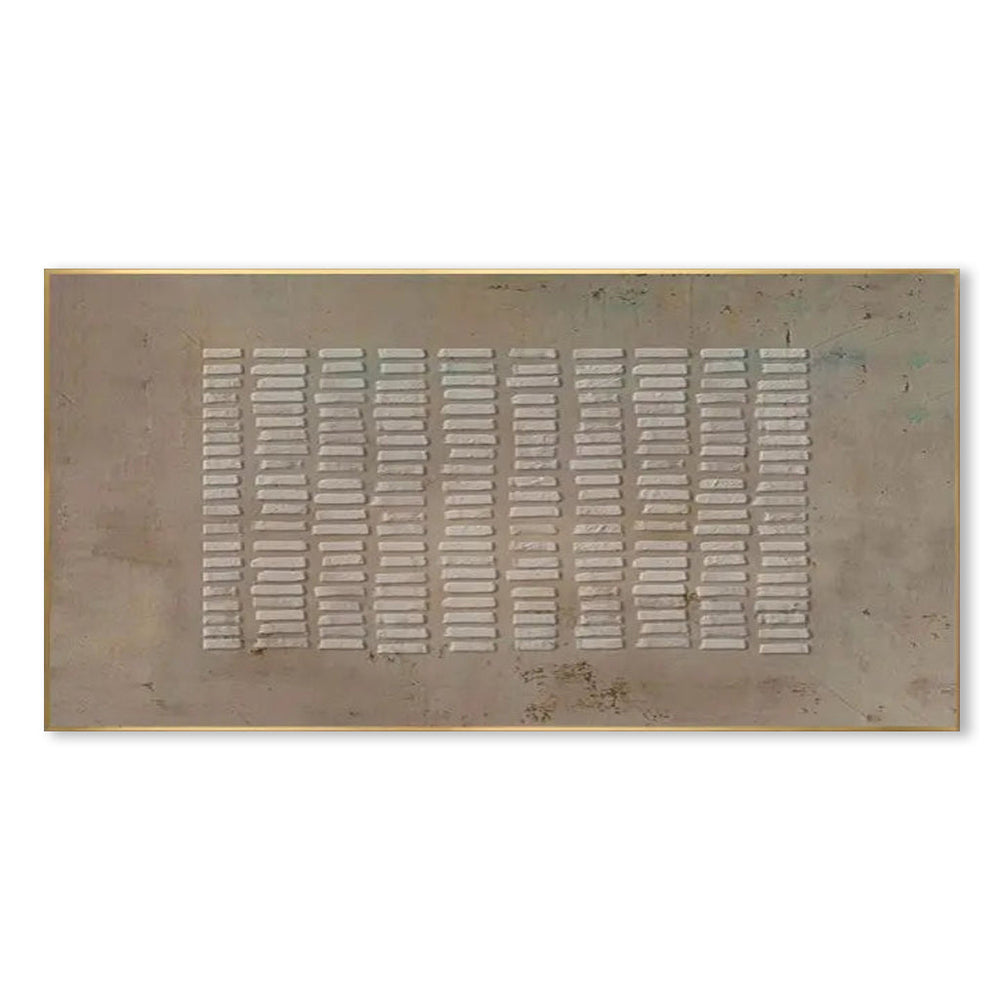 Structured Calm – Hand-Painted Textured Abstract Canvas Art hand-painted wall art