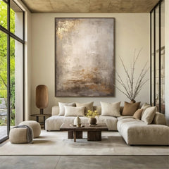 Golden Glow – Hand-Painted Abstract Canvas Art