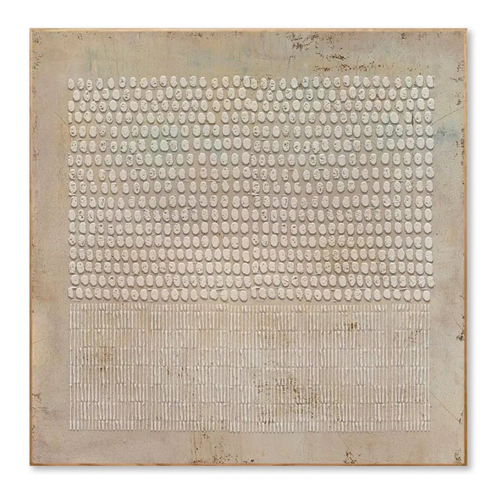 Textured Grid – Hand-Painted Abstract Canvas Art hand-painted wall art