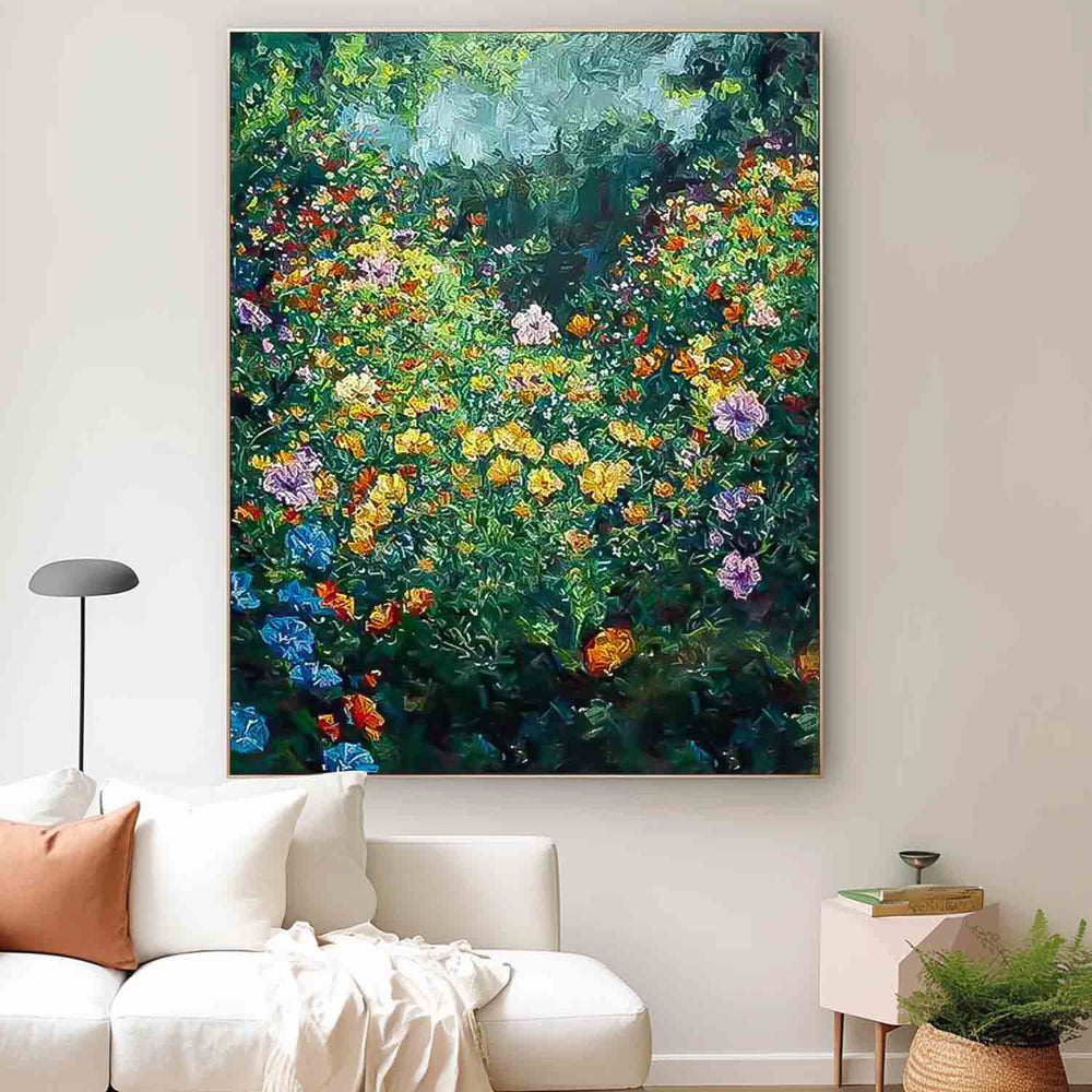 Rich Variety Of Floral Abstract Acrylic Painting On Canvas Contemporary Cute Flower Wall Art Forest Artwork On Sale