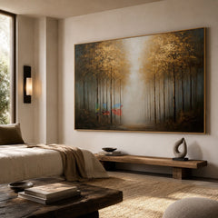 Gilded Forest Passage – Landscape Wall Art