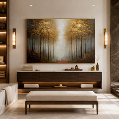 Gilded Forest Passage – Landscape Wall Art