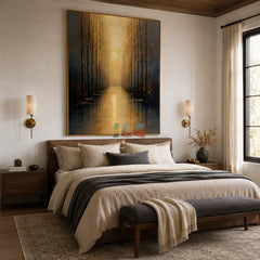 Luminous Stillwater Grove – Landscape Wall Art