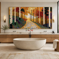 Autumn Birch Trail – Landscape Wall Art