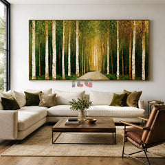 Green Birch Avenue – Landscape Wall Art
