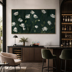 Ivory Garden Nocturne – Floral Wall Art