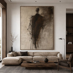 Quiet Shadow Form – Abstract Figure Wall Art