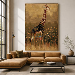 Golden Savanna Giraffe – Animal Wall Art