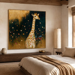 Sunlit Garden Giraffe Portrait – Animal Wall Art