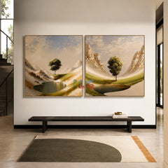 Serene Valley Duo – Landscape Wall Art Set