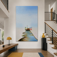 A Quiet Passage Beyond – Minimalist Surreal Landscape Wall Art