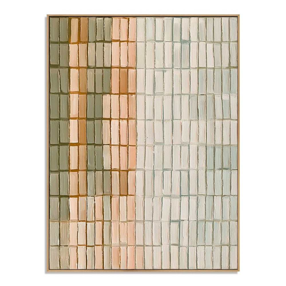 Linen Block Sequence – Neutral Textured Abstract Wall Art hand-painted wall art
