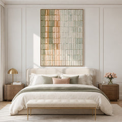 Linen Block Sequence – Neutral Textured Abstract Wall Art