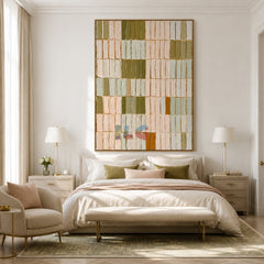 Olive Ivory Rhythm – Neutral Textured Abstract Wall Art